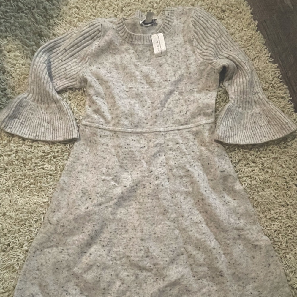 Christopher & Banks NWT Sweater Dress - M - White Gray